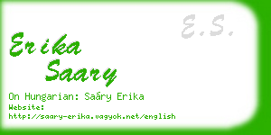 erika saary business card